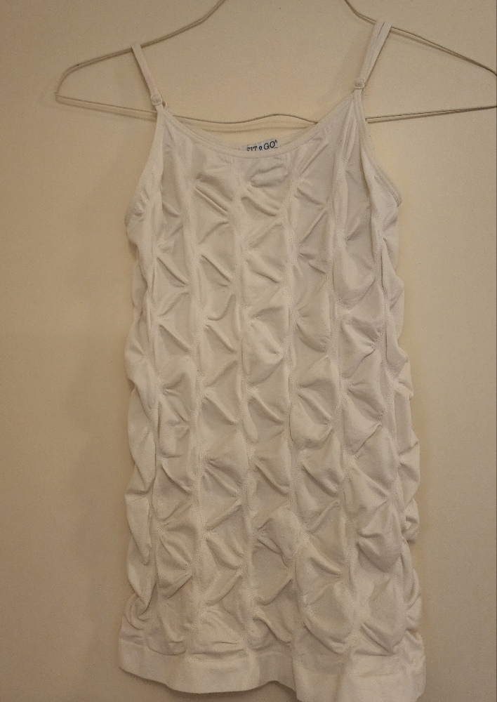 White gathered camisole